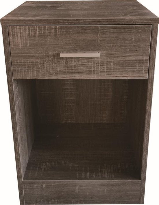 Table de chevet - meuble d'entrée - avec tiroir - 60 cm de haut - marron