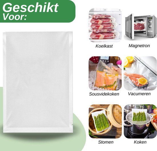 VAIVE Sacs sous vide alimentaires 20 x 30 cm - 100 pièces - Sacs sous vide - Sacs sous vide