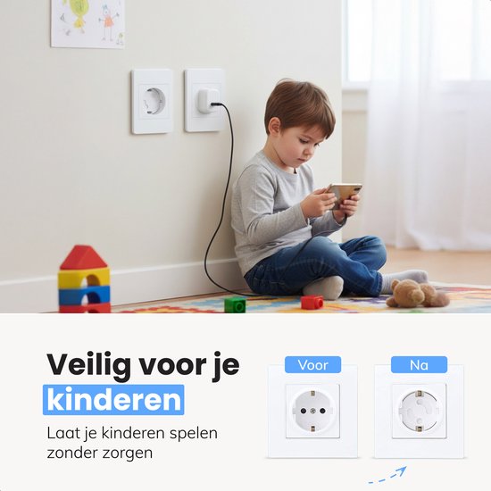 Luft Socket protection PRO - 30 pièces - Extra sûr - Protection des bébés et des enfants - Pour les Pays-Bas et la Belgique - Plaque de recouvrement - Protecteurs - Blanc