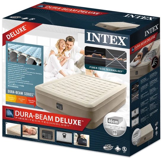 Matelas gonflable Intex Queen Ultra Plush avec pompe intégrée - 152 x 203 x 46 cm
