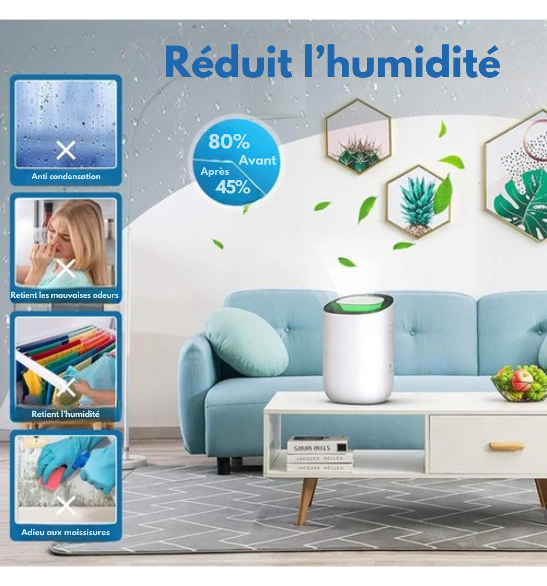 Déshumidificateur - Strex - Purification de l'air - Blanc