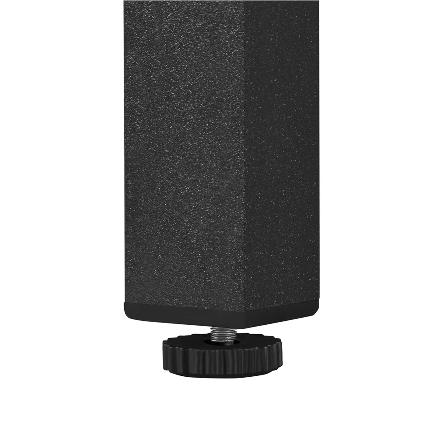 Yaheetech Table d'appoint carrée pour l'extérieur - équipée d'un plateau à lamelles, d'un revêtement en poudre électrophorétique et d'une barre de support - pour le jardin, le balcon et la terrasse - métal noir - 45 x 45 x 45,5 cm
