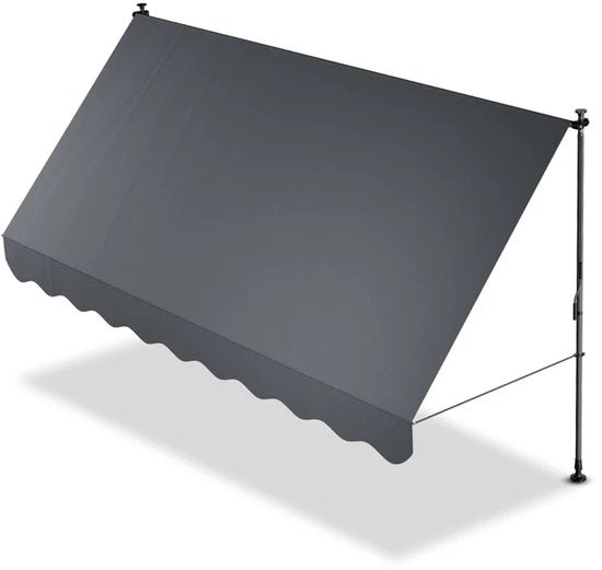 Auvent à pinces Kapstadt - 350x120 cm - Gris