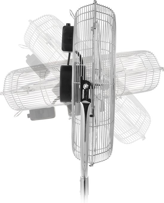 Ventilateur sur pied XL 45 cm - Boîtier métallique - Débit d'air puissant - 3 vitesses - Oscillant - Tristar VE-5975