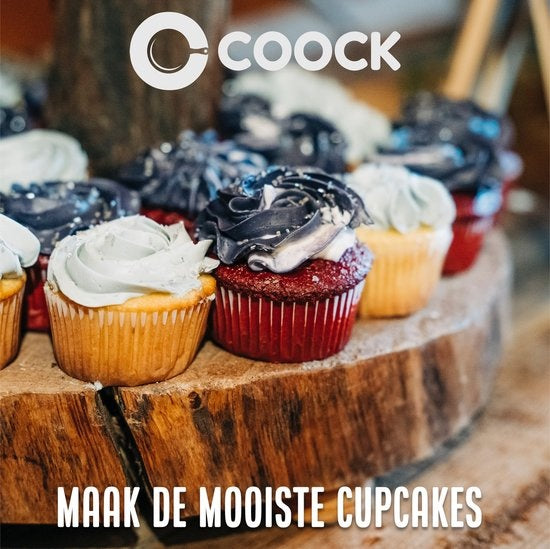 COOCK - Moule à muffins avec 12 moules à cupcakes - Non Stick | Inclus moules en papier et E-book