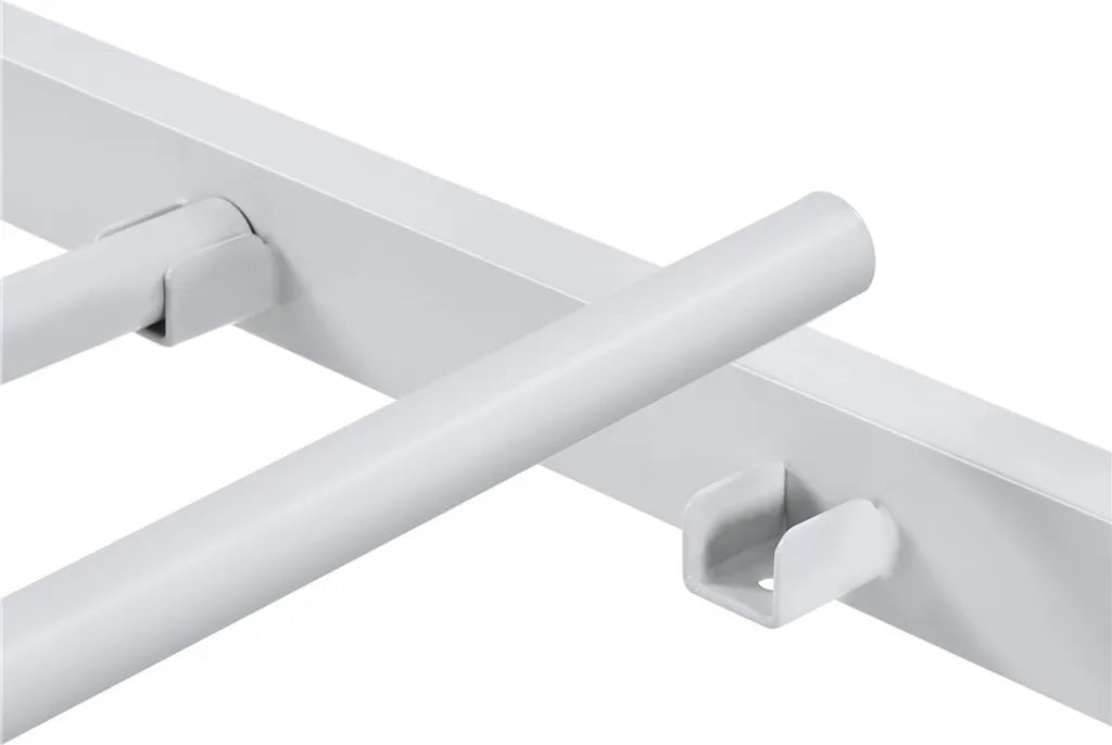 Yaheetech : cadre de lit en métal 90 x 190 cm avec tête de lit, blanc