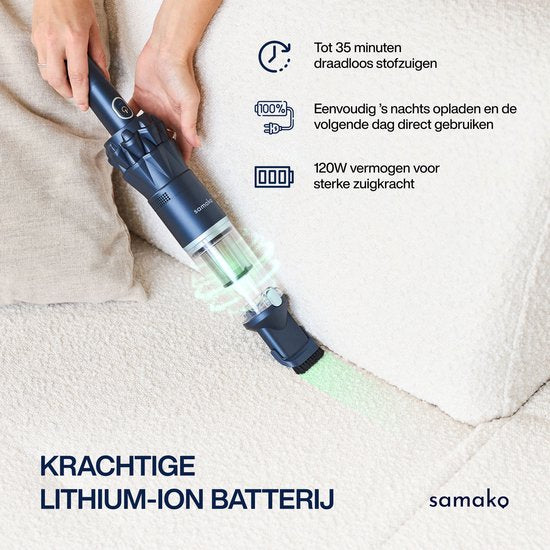 Dustbuster NanoDetect 120W - Aspirateur de poussière sans fil - Aspirateur à main puissant - Sans fil - Aspirateur de voiture - Samako