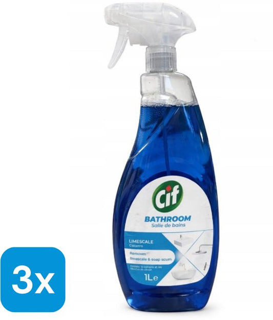 3 x Cif Nettoyant pour salle de bains 1 L