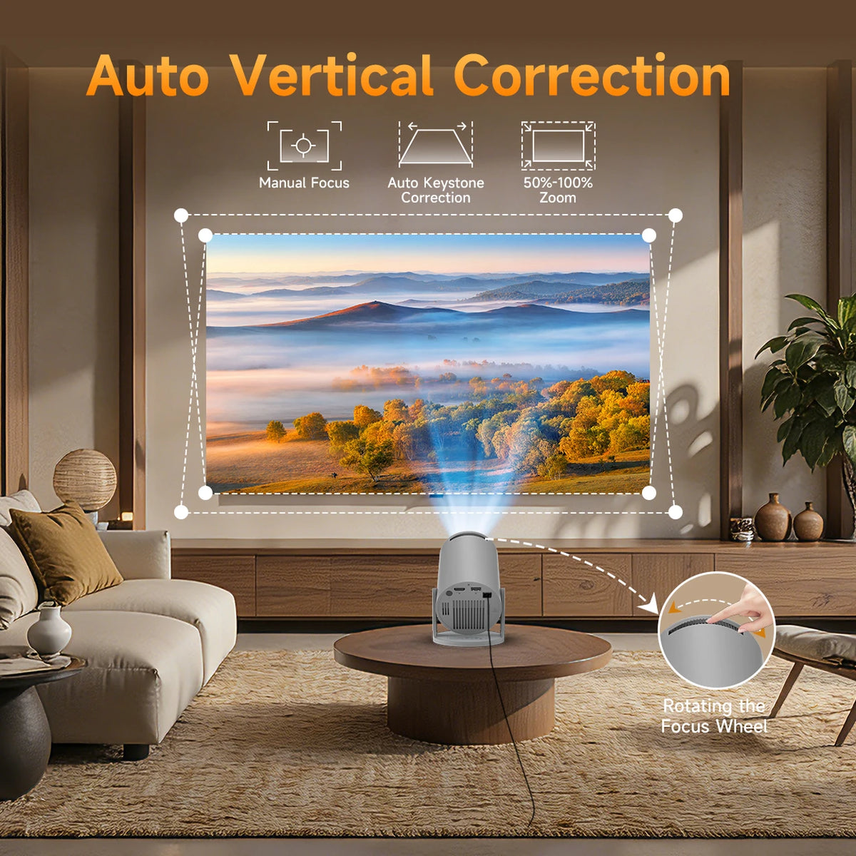 Mini-projecteur Magcubic HY300 Pro avec Wi-Fi 6 et Bluetooth 5.4 - Android 14 - 290 ANSI - Gris