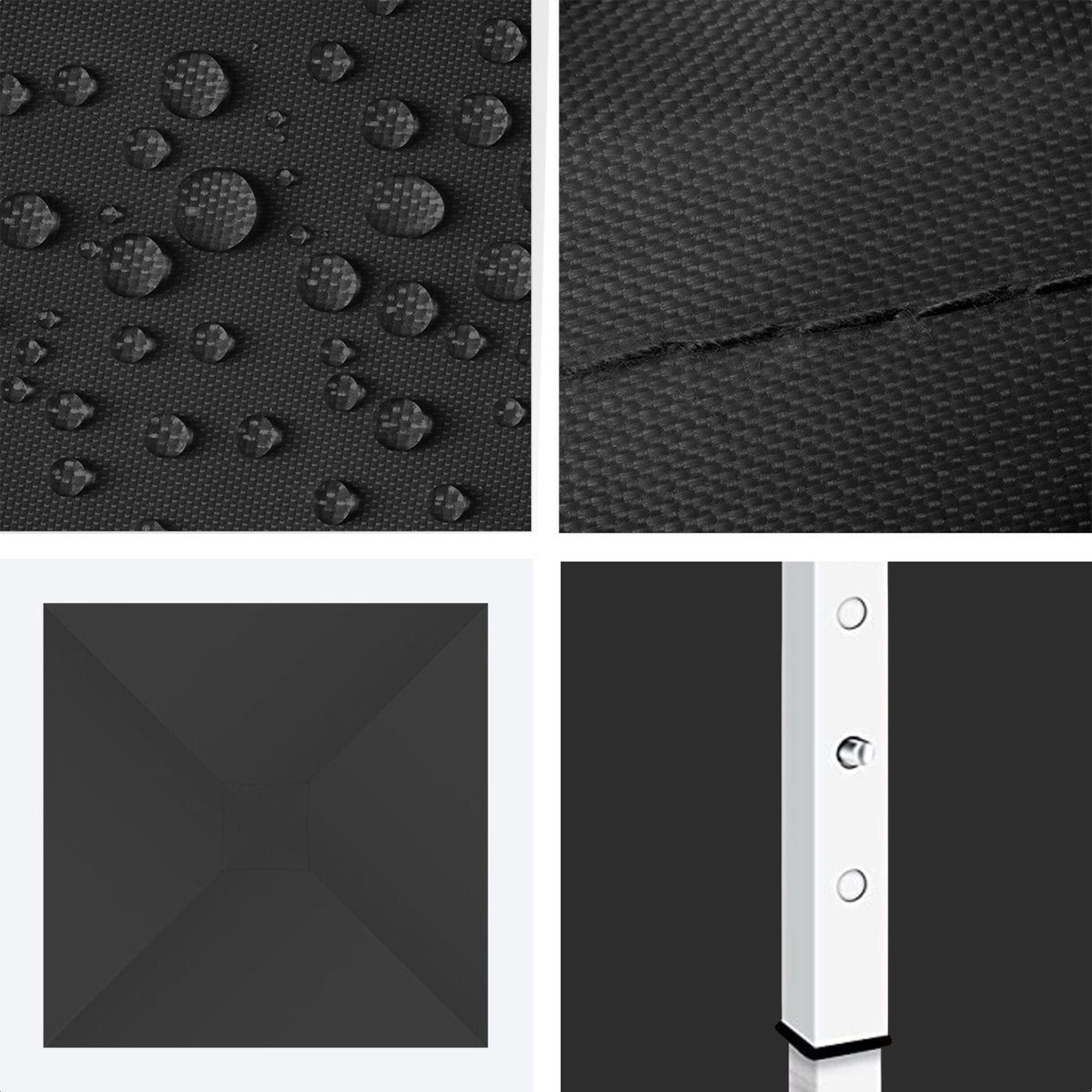 Tonnelle de jardin - LifeGoods - 3x3 m - Pliable - Imperméable - Avec sac de transport - Noir