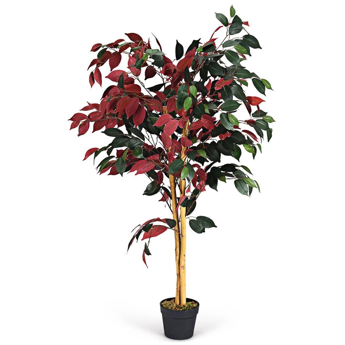 Côte 120 cm grand ficus vert dans le pot avec arbre artificiel plantes vertes réalistes