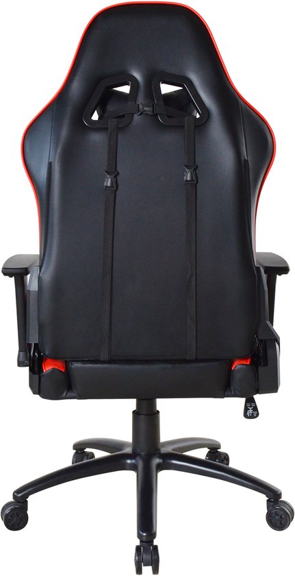 VDD Gaming - Fauteuil gaming - Fauteuils gaming - Fauteuil gaming à assise large - Fauteuil gaming pour personnes de grande taille - rouge - noir - charge maximale de 150 kg