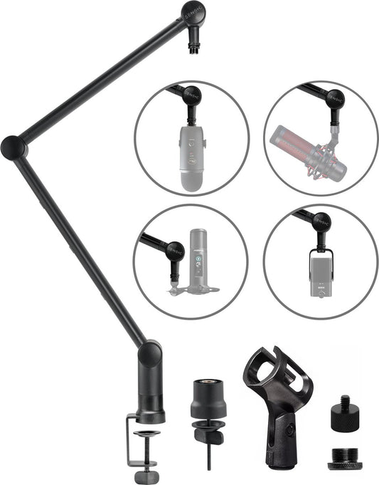 Sensic SA 20 Bras de microphone sans microphone - Bras de perche - Trépied pour microphone - Support pour microphone - Mouvement silencieux