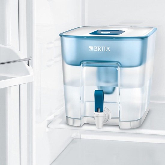 Distributeur d'eau BRITA Flow - 8,2 L – Grande capacité, spécialement conçu pour les familles - Avec 1 cartouche MAXTRA PRO Pure Performance – Emballage durable
