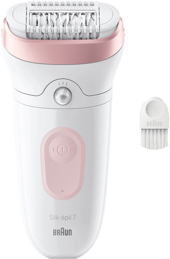 Braun Silk·épil 7 - Épilateur pour une épilation facile - Une peau lisse durablement - 7-000 - Blanc/Flamingo