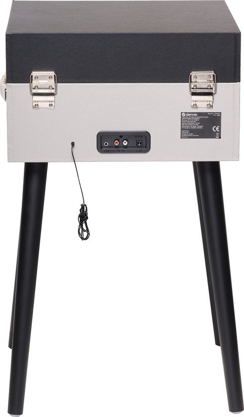 Denver Record Player Bluetooth - Haut-parleurs intégrés - Radio FM - Auto-stop - Retro - VPR250