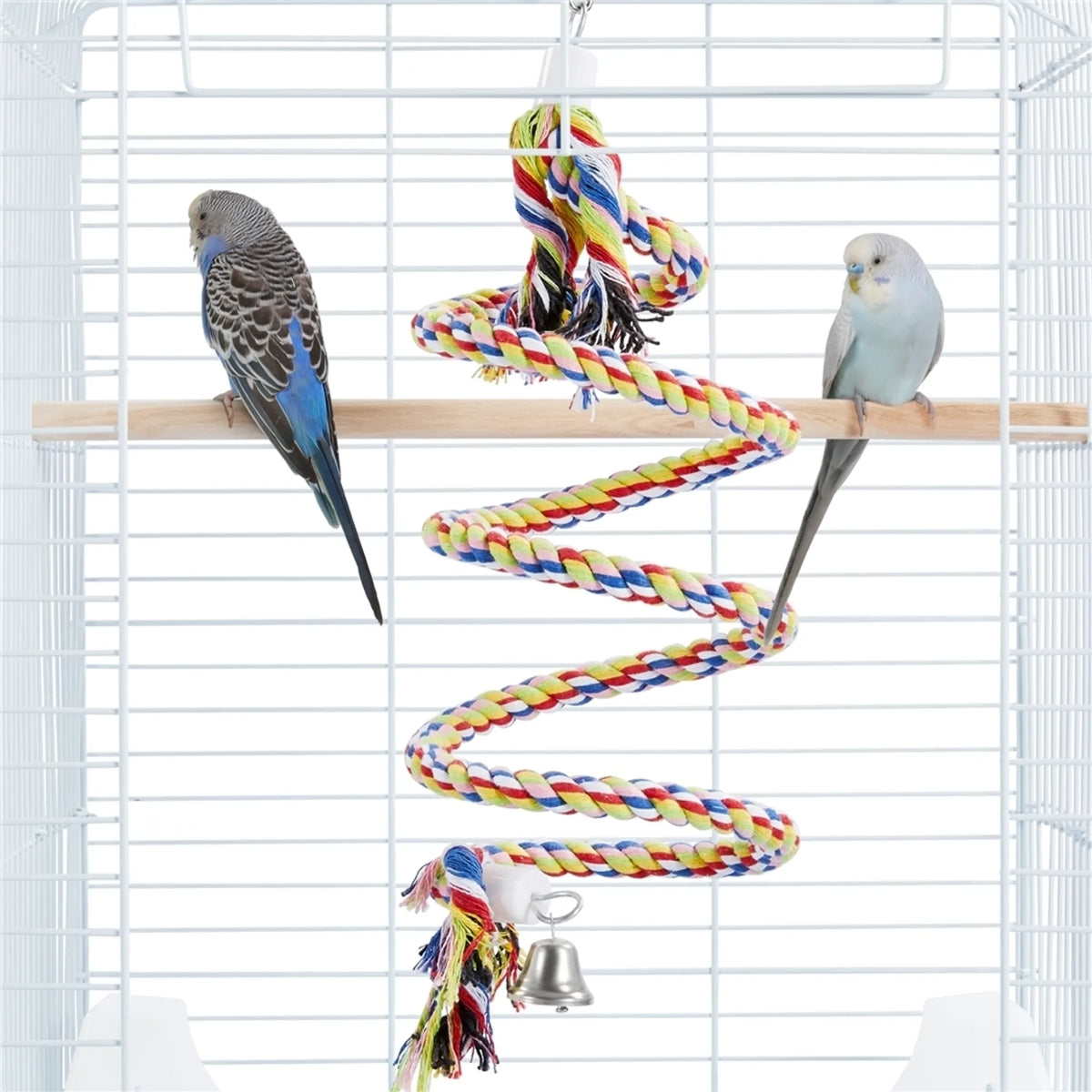 Yaheetech Cage à oiseaux avec jouets - 40 x 40 x 58 cm - équipée d'une ouverture supplémentaire en haut et d'un plateau coulissant et de 4 perchoirs en bois - pour perruches et canaris - métal noir et bois