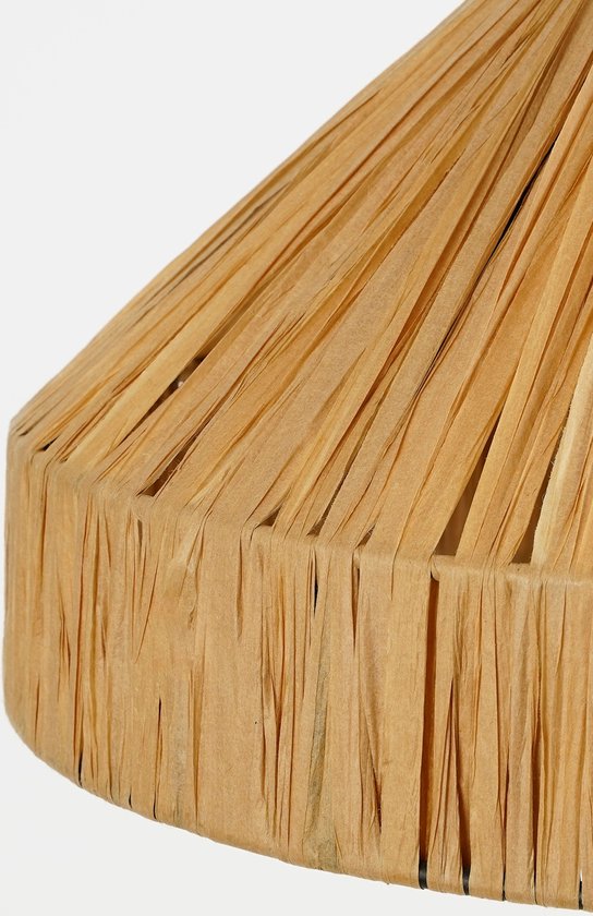 Mica Decorations Elisa Lampe pendante - H18 x Ø30 cm - Raphia - Marron clair