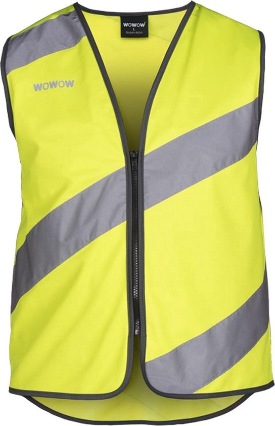 WOWOW Roadie Gilet de sécurité - Veste fluo Cyclisme running - Certificat EN1150