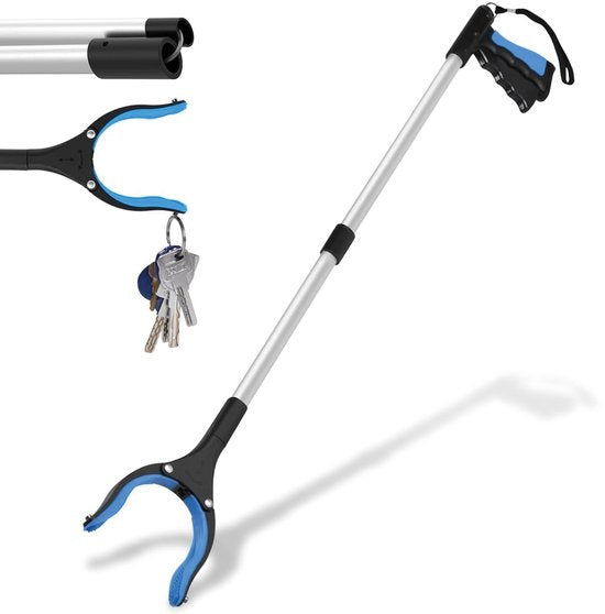 Pince Safe Age® pour personnes âgées – Pince à déchets – Extra longue 90 cm – Pliable – avec tête pivotante à 360° et aimant