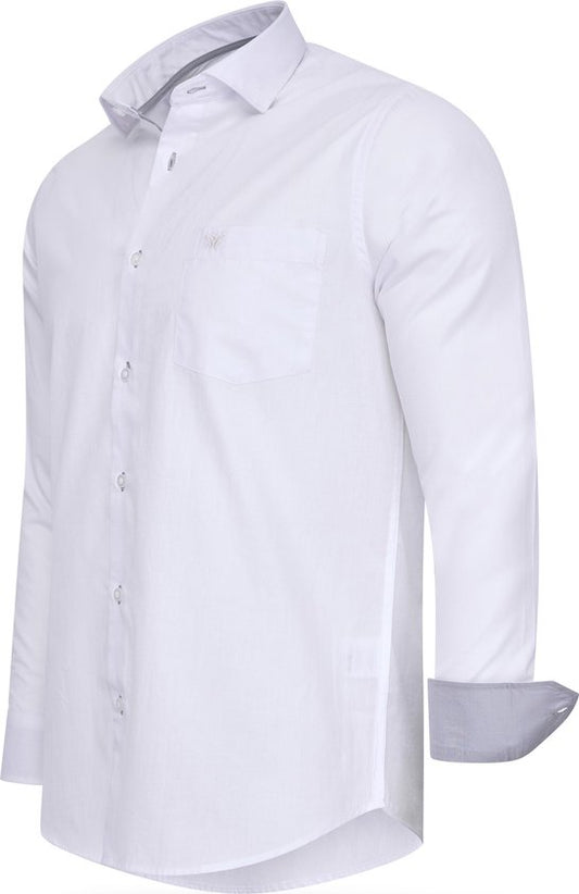 Cappuccino Italia - Chemise Uni pour homme - Blanc - Taille XL