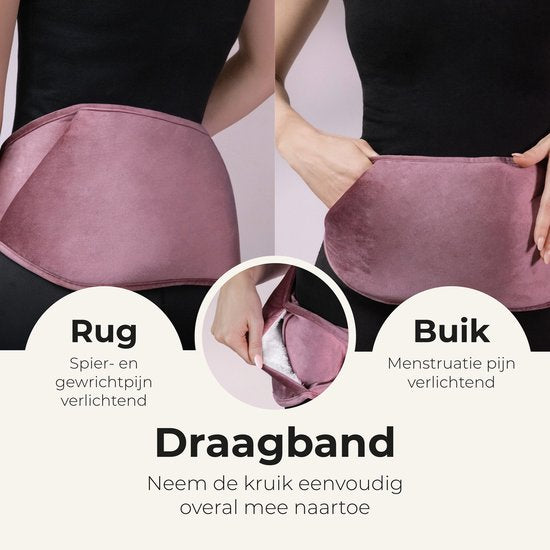 STAUS&BACH Bellune - Bouillotte électrique avec manchon - Bouillotte avec 3 niveaux de chaleur (50°C à 65°C) - 2 à 10 heures de chaleur - Bouillotte pour bébé - Chauffe-abdomen, chauffe-nuque et chauffe-dos - Bande chauffante menstruelle - Rose