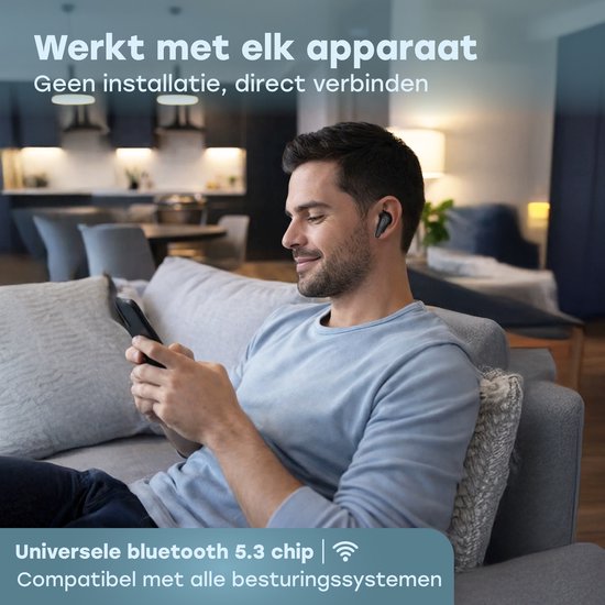 Écouteurs sans fil Audyn - Écouteurs sans fil - Réduction de bruit ANC+ENC - Bluetooth - Intra-auriculaires - Noir - FlowTune Pro