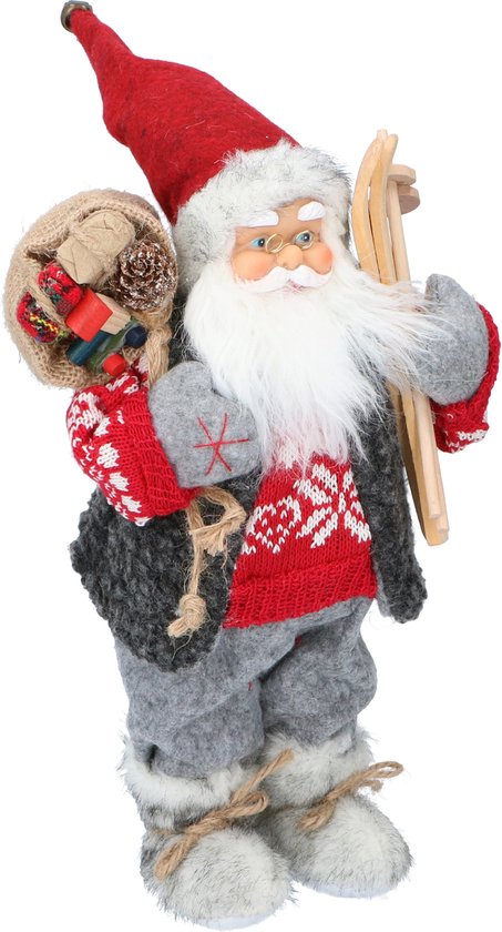 Cadeaux de Noël Poupée Père Noël - Figurine de Noël 30CM - avec tenue traditionnelle - Décorations de Noël