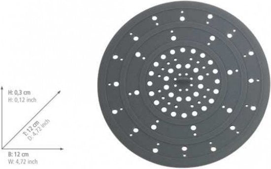 Filtres pour évier Wenko 53011100 12 x 0,3 cm Gris Silicone
