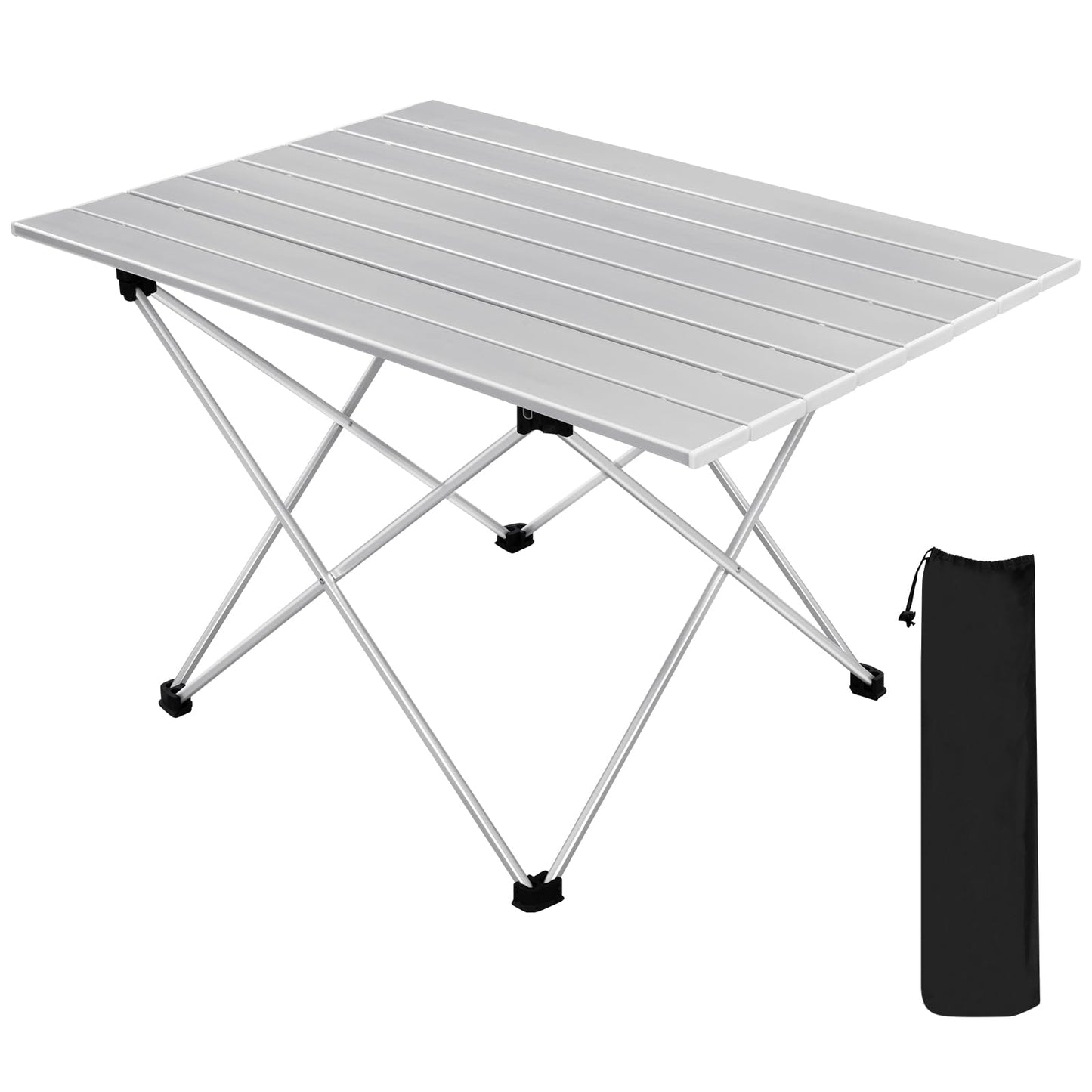 Table de camping en aluminium WOLTU - pliable - ultra-légère (1,7 kg) - 68 x 46 x 40 cm - argent`