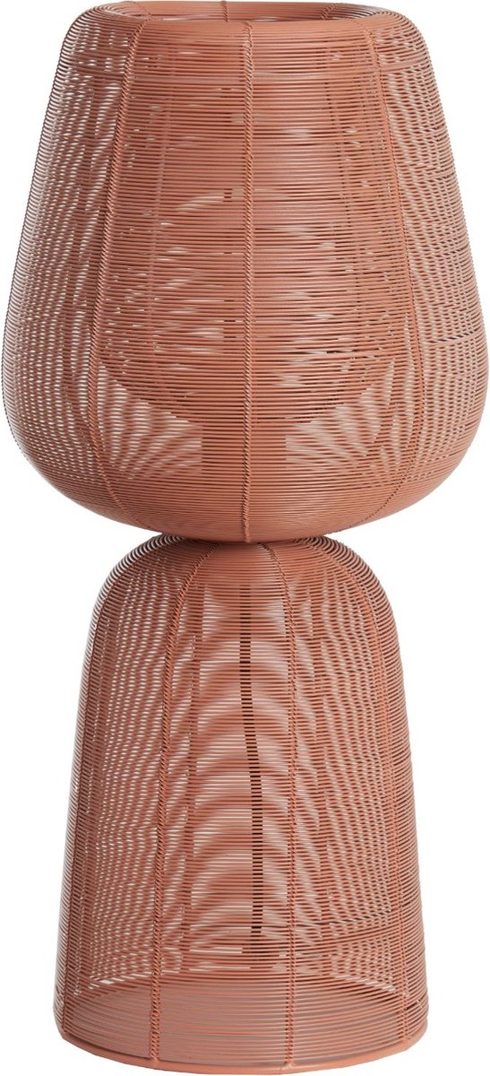 Light & Living Lampe à poser Aboso - Rouge - Ø24cm - Moderne - Design métal tissé - Pour l'intérieur - Prise E27