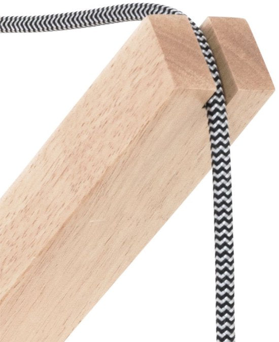 Applique murale Mexlite Dion 7787BE, bois brun, 30 x 28 cm, avec interrupteur marche/arrêt, pour l'intérieur, style scandinave