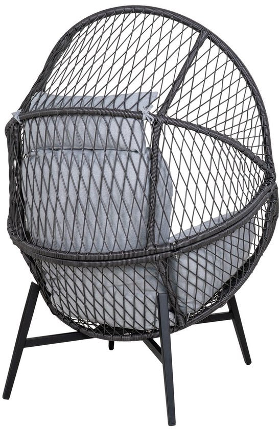 Fauteuil en Rotin Noir - 74x73x103cm - House Nordic