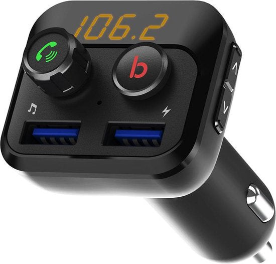 Transmetteur FM avec Bluetooth | Allume-cigarette sans fil pour voiture | Carte Micro SD | Chargement rapide | Chargeur rapide | Carte mémoire | Kit radio pour voiture | Connecteur USB de charge | Chargeur de voiture | Appel mains libres et diffusion de m