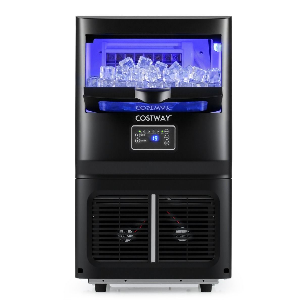 Machine à glaçons Coast - modèle autonome et encastrable - acier inoxydable - nettoyage automatique - noir