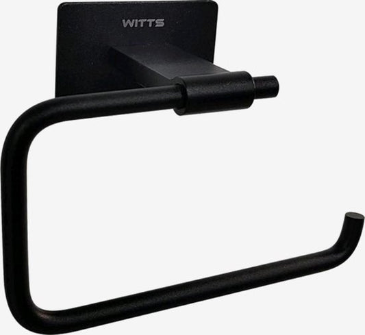 WITTS Porte-rouleau de papier toilette - Autocollant / Sans perçage - Porte-rouleau de papier toilette - Noir
