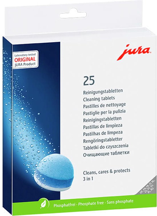 Pastilles de nettoyage JURA 3-Fasen - 25 pièces - Nettoyant pour machine à café