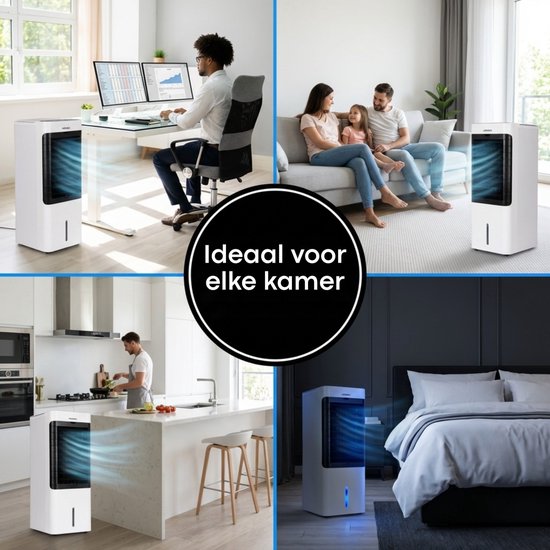Aironex Aircooler / Refroidisseur d'air – Avec éléments de refroidissement, réservoir d'eau de 5 L, télécommande, minuterie et écran LED – Pour un rafraîchissement agréable – Ce n'est pas un climatiseur portable, mais une alternative efficace sans tuyau