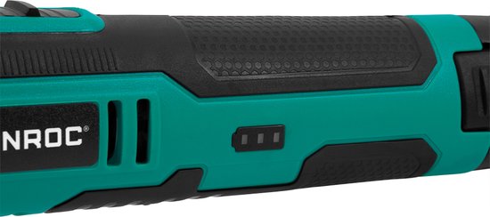 VONROC Battery Multitool 12V - avec lame de grattoir, lame de scie plongeante, tampon de ponçage et papier de verre - Batterie et câble usb-c inclus