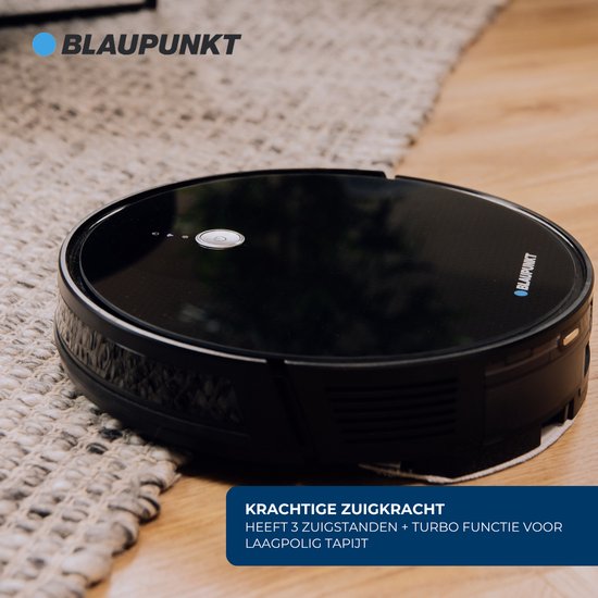 Blaupunkt Bluebot XBOOST BPK-VCBB1XB - Robot aspirateur avec fonction de nettoyage - Station de charge - Fonction d'aspiration turbo