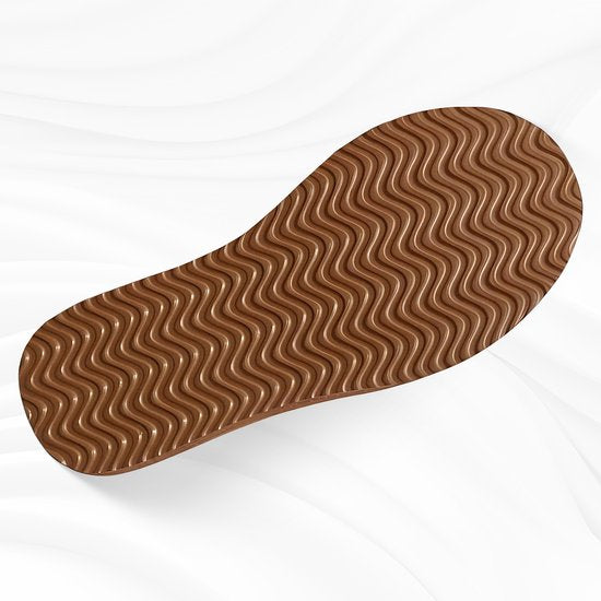 Pantoufles pour femmes - Pantoufles - Taille 42/43 - Chestnut - Antidérapantes - Comfeet
