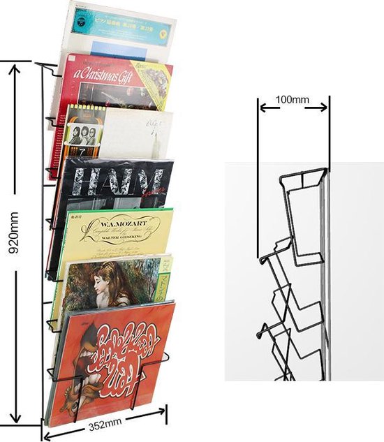 Support de rangement pour disques vinyles Lp - support mural pour ranger les disques vinyles Lp contre le mur