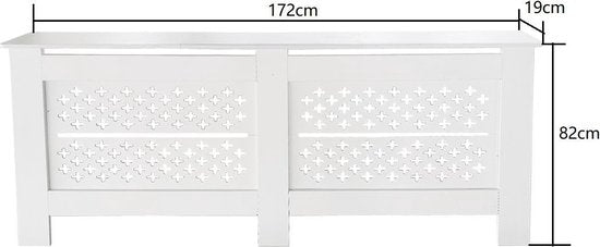 Elegant Radiator Enclosure - Boîtier de chauffage - Boîtier de radiateur blanc - 172 cm x 82 cm