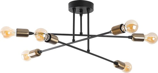 Opviq Lustre noir - 1501 - 40W - Métal - 66 x 66cm - Noir