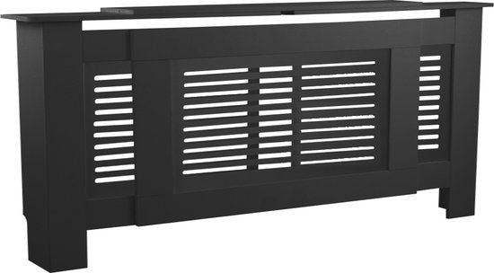 Caisson de radiateur - Caisson de chauffage - Large variable - 140 à 190 cm - Noir
