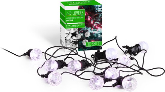LED Lovers - Guirlande lumineuse Boston - 10 lumières - 10 mètres