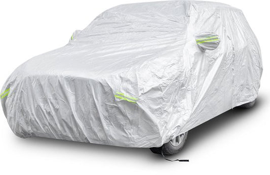 Coast Car Cover Silver - Housse de voiture 3 couches résistante aux intempéries avec fermeture éclair - 431 x 160 x 115 cm