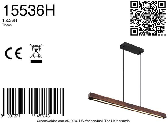 Globo TIBEON lampe suspendue - Naturel - Métal - Grande lampe de table de salle à manger - LED