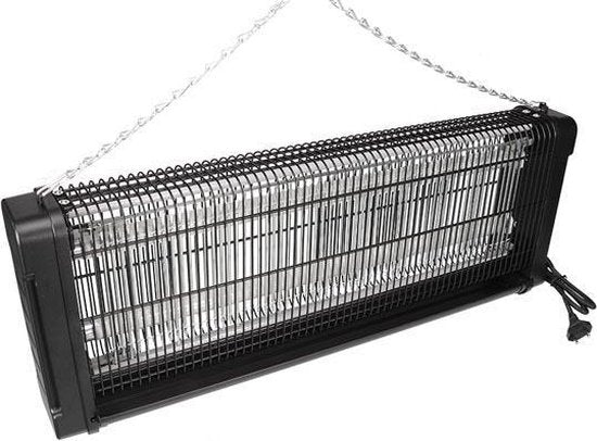Perel Désinsectiseur, électrique, grille de tension 2800 V, bac de récupération amovible, 150 m², noir
