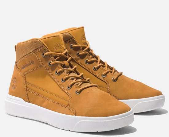 Timberland - Baskets mi-hautes avec laçage - Taille 41.5 & avec semelle confortable - semelle en caoutchouc durable & style décontracté - Pour hommes - Wheat Nubuck